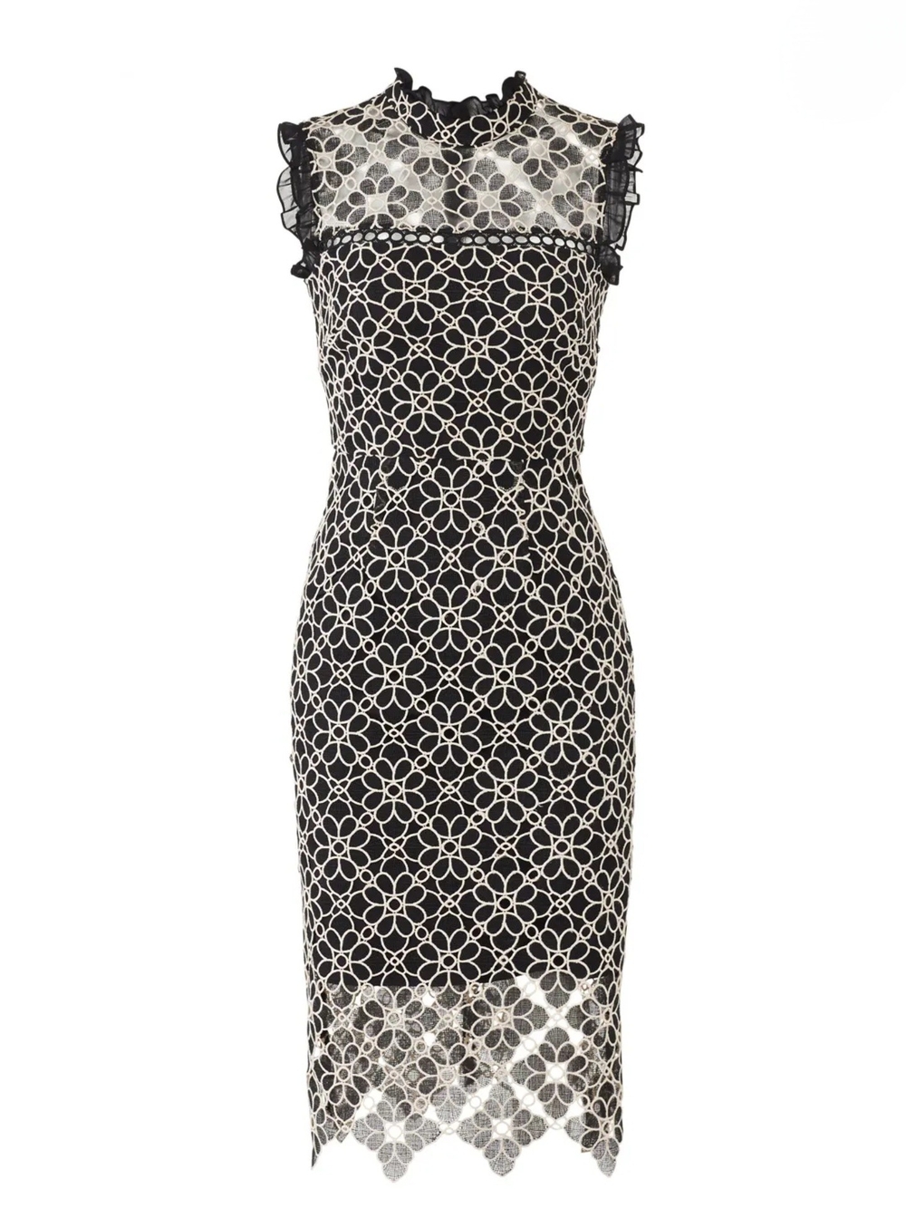 Ivory Lace Sheath Dress. Size 6 - Picture 5 of 17
